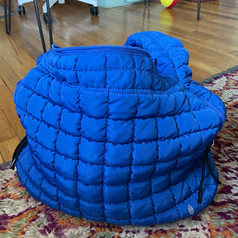 Free People Blue Puffer Bag
